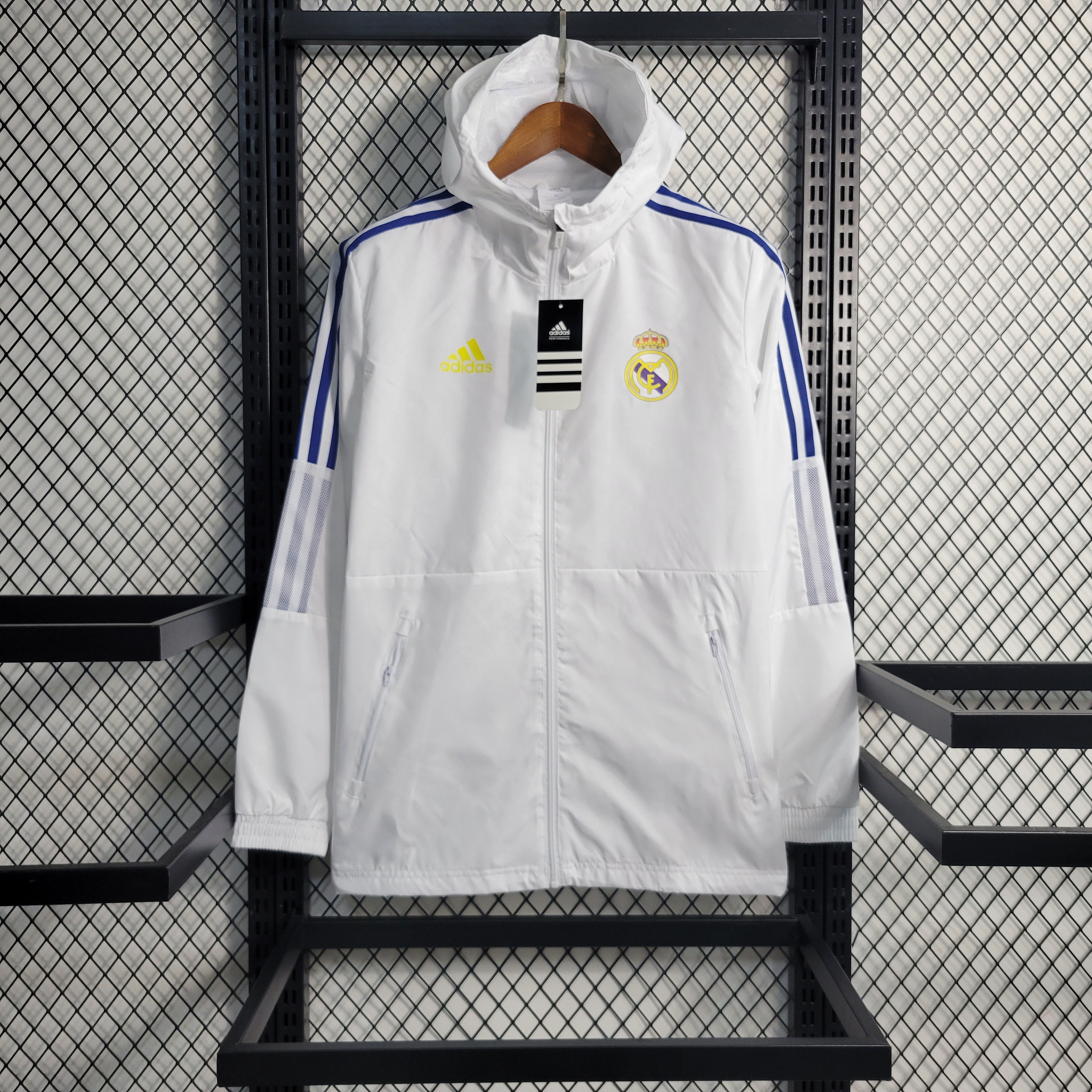 Veste Windbreaker Real Madrid Blanche Simple