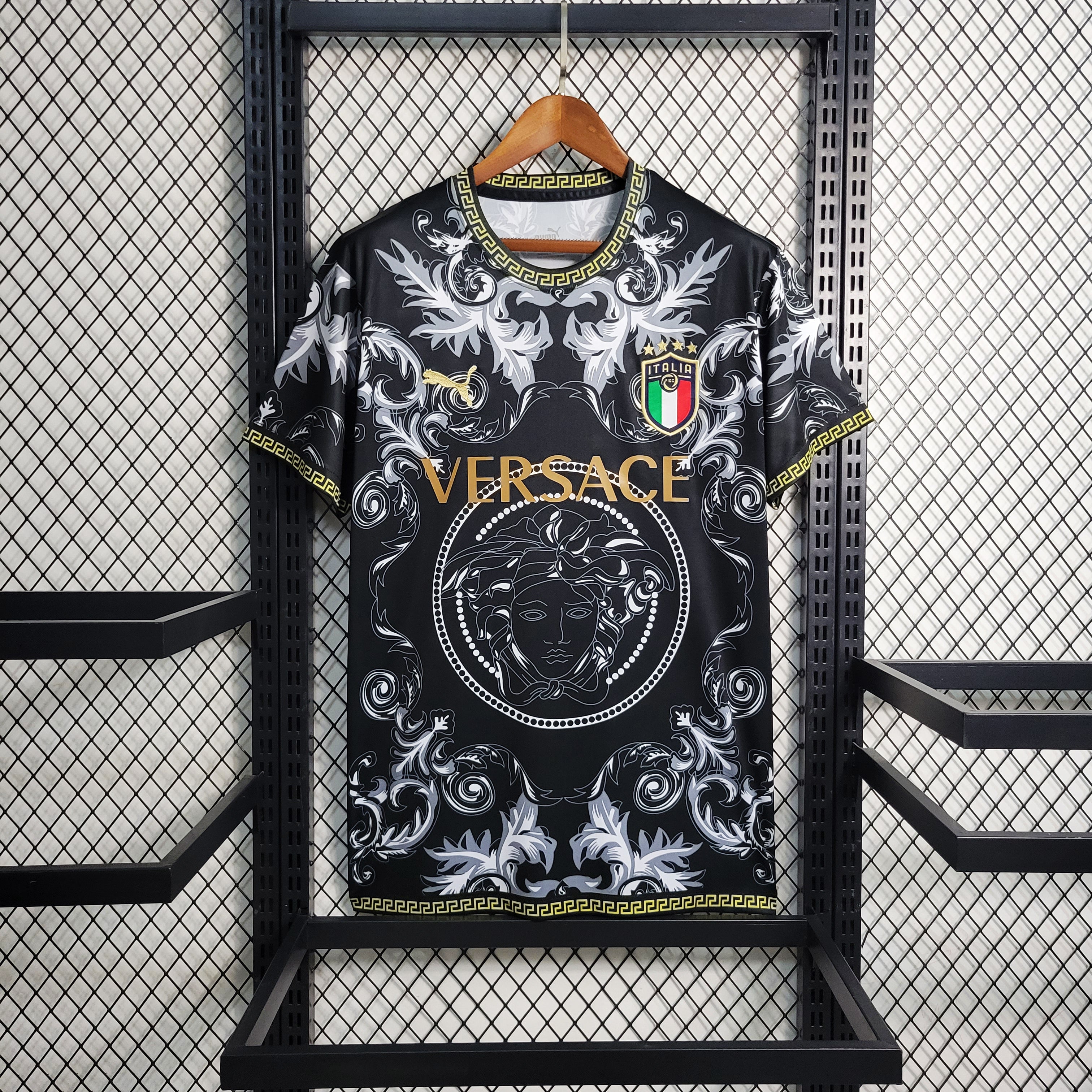 Maillot Italie Noir Versace 24/25